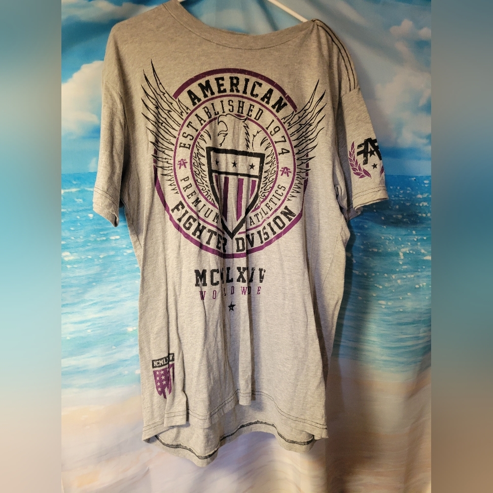 American‎ Fighter Short Sleeve Tshirt Mens Size XL